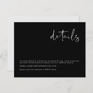 Invitación JOVI Boda Minimalista moderno blanco negro