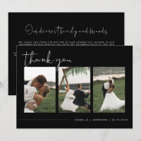 JOVI Modern Edgy Black Photo Boda Gracias