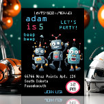 Invitación Joy Chica Guay Team Funny Crazy Robot 2º cumpleaño<br><div class="desc">Celebra una alegría y una fresca fiesta de cumpleaños con nuestra "Invitación de 2do cumpleaños del equipo de Guay Chica de Alegría Graciosa Crazy Robot!" Este diseño lúdico cuenta con robots graciosos y locos, lo que crea el escenario para una celebración enérgica y entretenida. Tanto si a tu pequeño le...</div>