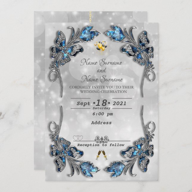 Invitación Joya (Anverso / Reverso)