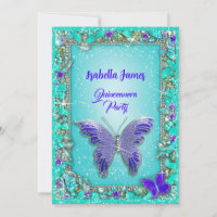 joyas turquesa azul violeta mariposas