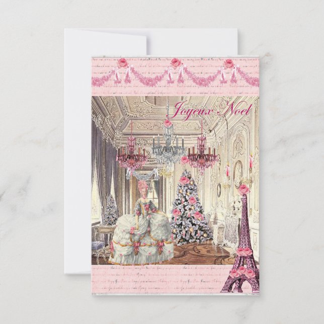 Invitación Joyeux Noel Palace de Versailles Marie Antoinette (Anverso)