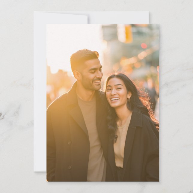 Invitación Joyful Golden Intimate Photo (Anverso)