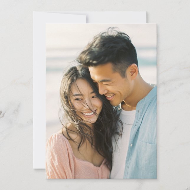 Invitación Joyful Pink Blue Romantic Photo (Anverso)