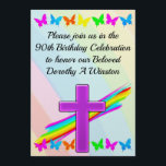 INVITACIÓN JOYOUS 90TH BIRTHDAY INVITATION<br><div class="desc">Esta alegría llenó a Jesús de 90 años todos los días de su vida espiritual. A esta novia especial le ha encantado Jesús por 90 años. Muestra tu aprecio por ella con esta encantadora invitación a la celebración de los 90 años. Tu alegría llena de 90 años atesorará nuestros regalos...</div>