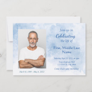 Invitación JUAN 14:1:3 Celebración de la vida Escrituras Mont