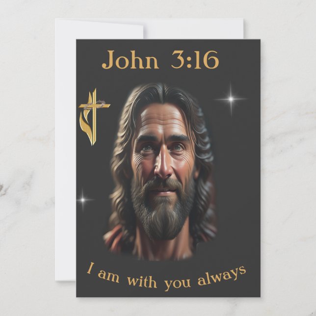 Invitación Juan 3:16 (Anverso)