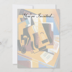 Invitación Juan Gris - Fotografía del arte abstracto de la gu