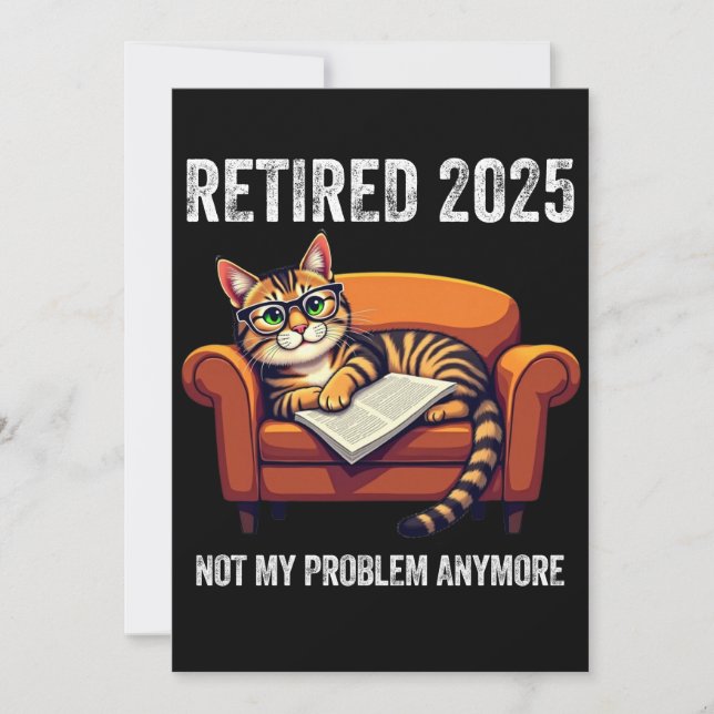 Invitación Jubilación 2025 Jubilación 2025 No Es Mi Problema (Anverso)