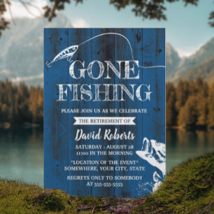 Invitación Jubilación al aire libre de madera de la marina de