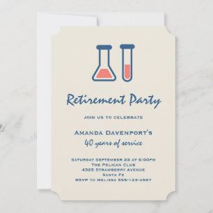 Invitación Jubilación con tema de ciencia de vaso de precipit