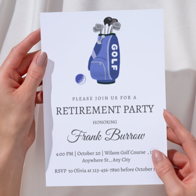 Invitación Jubilación con tema de golf (Subido por el creador)