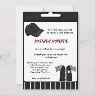 Invitación Jubilación de béisbol
