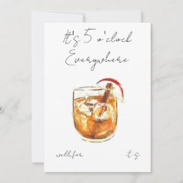 Invitación Jubilación de cóctel y canapés