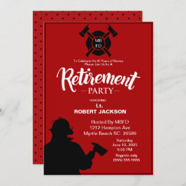 Invitación Jubilación de Fuego/Jubilación de Jefe de Incendio