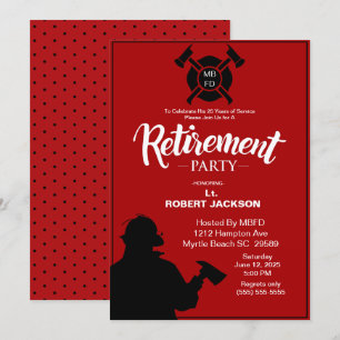 Invitación Jubilación de Fuego/Jubilación de Jefe de Incendio