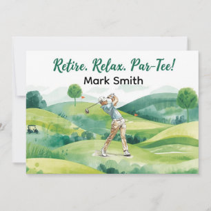 Invitación Jubilación de golfista fiesta del par tres golf en