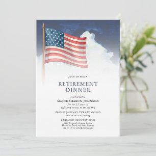 Invitación Jubilación de la bandera militar estadounidense ro