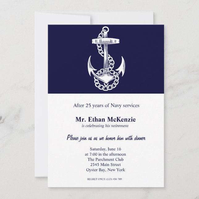Invitación Jubilación de la Marina (Anverso)