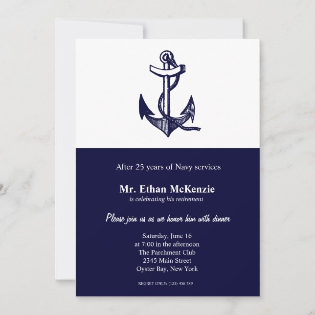Invitación Jubilación de la Marina (Anverso)