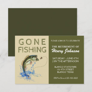 Invitación Jubilación de la pesca de base