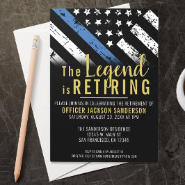 Invitación Jubilación de la policía Aplicación de la ley de l