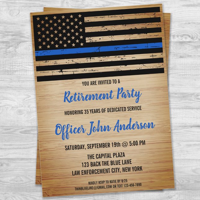 Invitación Jubilación de la policía Aplicación de la ley de l (Subido por el creador)