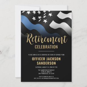 Invitación Jubilación de la policía Aplicación de la ley de l