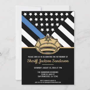 Invitación Jubilación de la Policía Sheriff Aplicación de la 