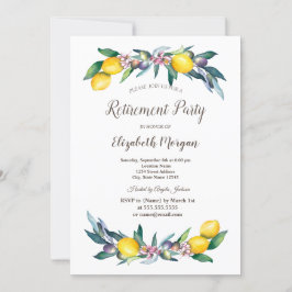 Invitación Jubilación de las aceitunas de color de agua