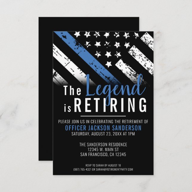 Invitación Jubilación de las fuerzas del orden de la Línea Az (Anverso / Reverso)