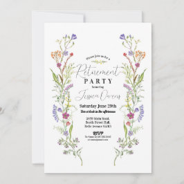 Invitación Jubilación de mujeres silvestres Flores Florales D