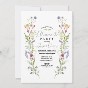 Invitación Jubilación de mujeres silvestres Flores Florales D