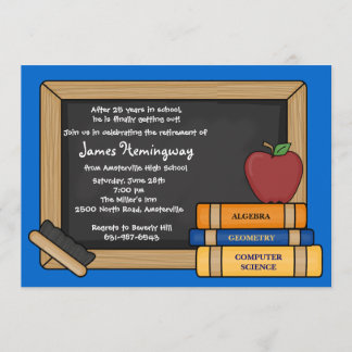 Invitación Jubilación de profesor de pizarra que USTED PICK C