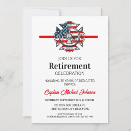 Invitación Jubilación del Departamento de Bomberos de la Líne