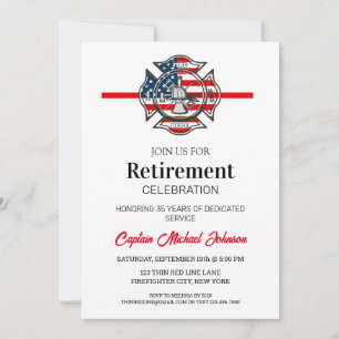 Invitación Jubilación del Departamento de Bomberos de la Líne