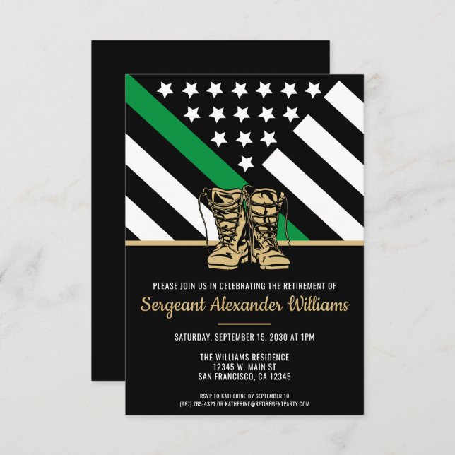 Invitación Jubilación del Ejército Patriótico Delgado de la L (Anverso / Reverso)