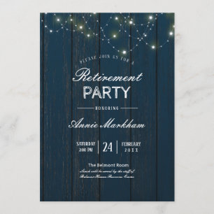 Invitación Jubilación del tablero de la Marina Blue Barn
