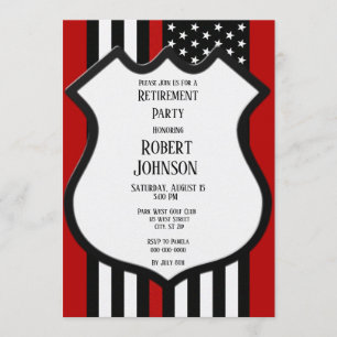 Invitación Jubilación delgada de la línea roja
