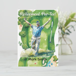 Invitación Jubilación GOLF RETIREMENT, Relax & ParTee para go