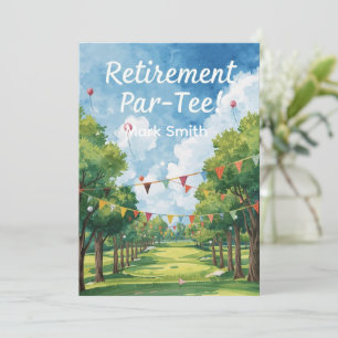 Invitación Jubilación GOLF RETIREMENT, Relax & ParTee para go