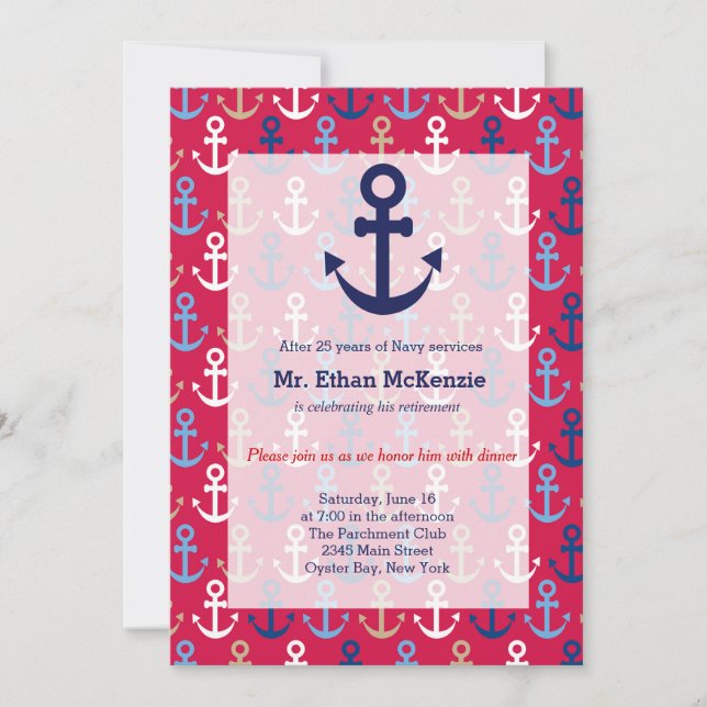 Invitación Jubilación naval (Anverso)