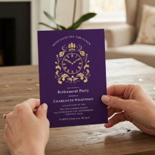 Invitación Jubilación Oficialmente Fuera de Horario Rollo de 