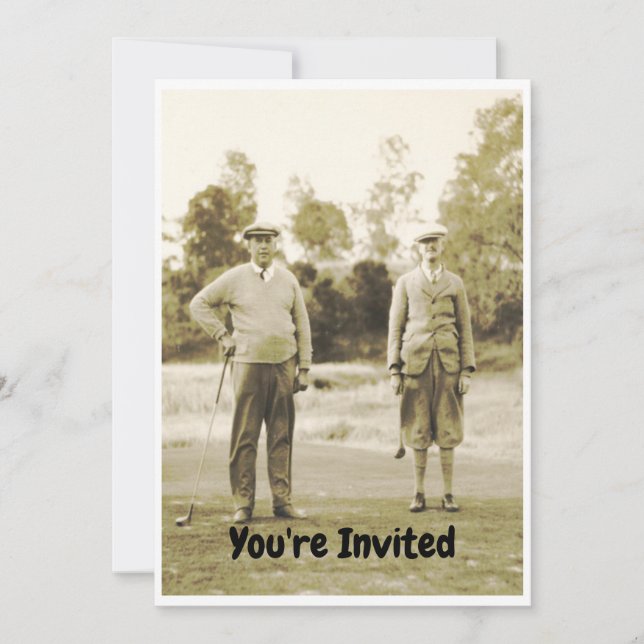 Invitación Jubilación para el golfista que ama el golf. Grand (Anverso)