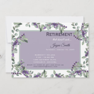 Invitación Jubilación "que no chupa" Lavanda