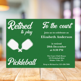 Invitación Jubilado para jugar Pickleball Hombres modernos