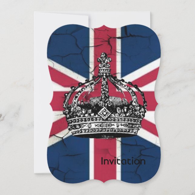Invitación Jubileo del Diamante de Inglaterra con bandera de  (Anverso)