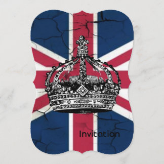 Invitación Jubileo del Diamante de Inglaterra con bandera de