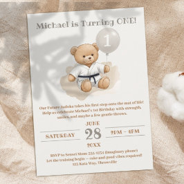 Invitación Judo Bear Turns One" – 1st Birthday