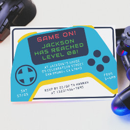 Invitación Juego activado y nivel arriba | Partido de cumplea